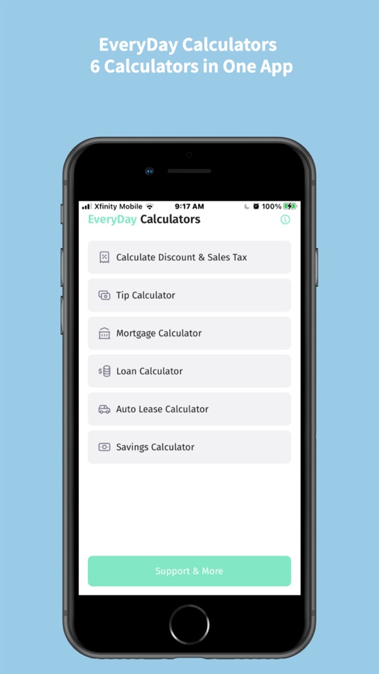 #1. Loan,Mortgage ,Tip Calculator (iOS) By: Blue Sodium Corp