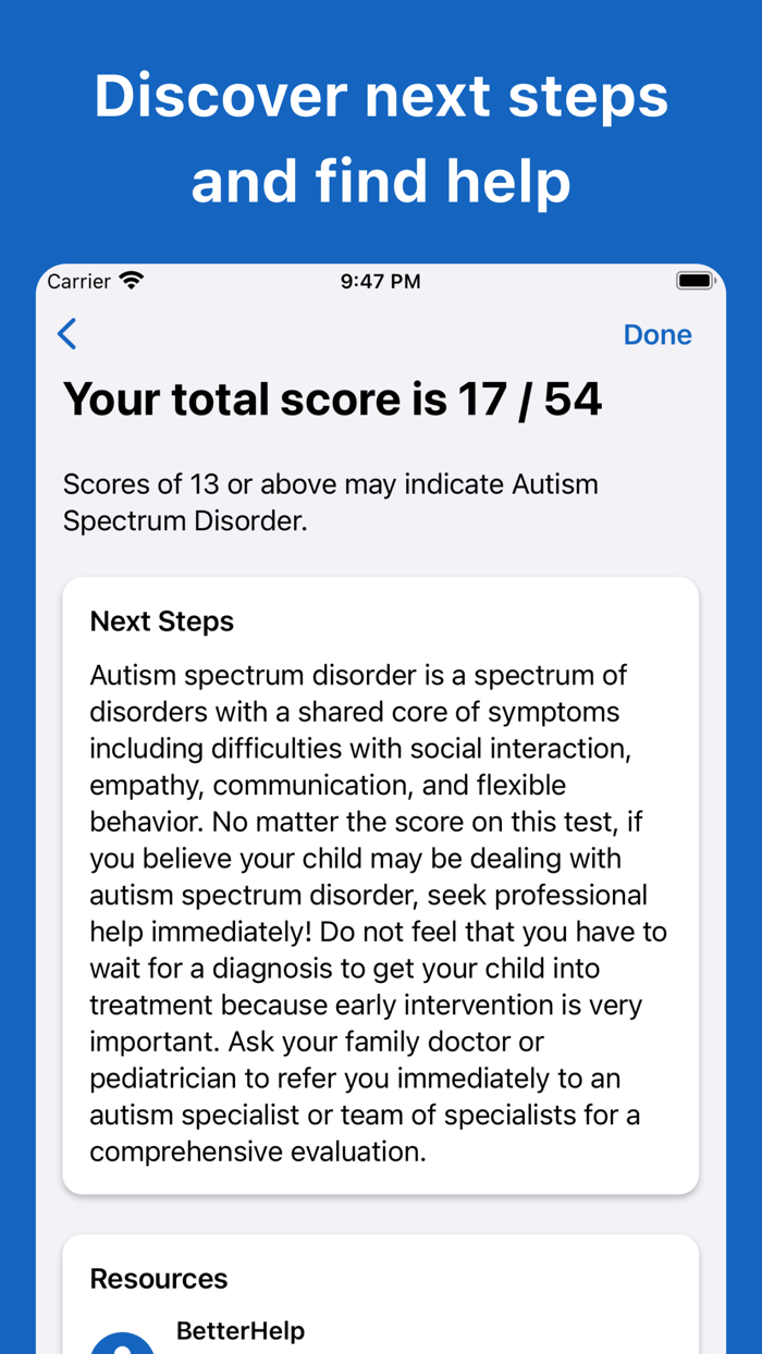 Autism Test Child