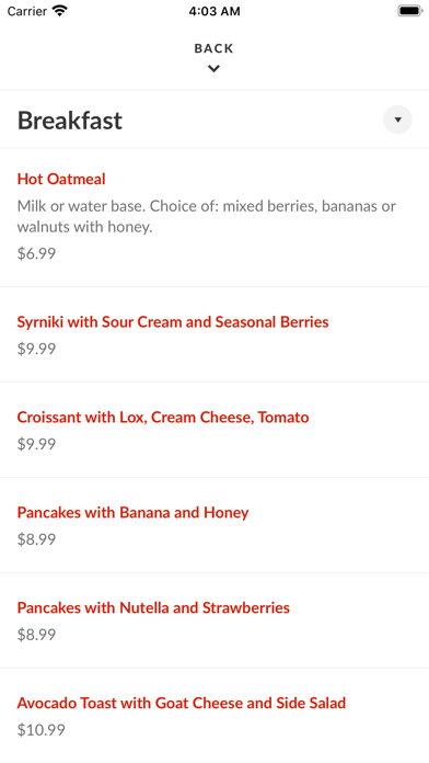 WOW Bistro Screenshot