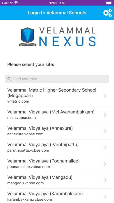 Velammal Nexus LMS Screenshot