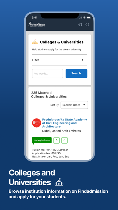 Findadmission Affiliate Screenshot