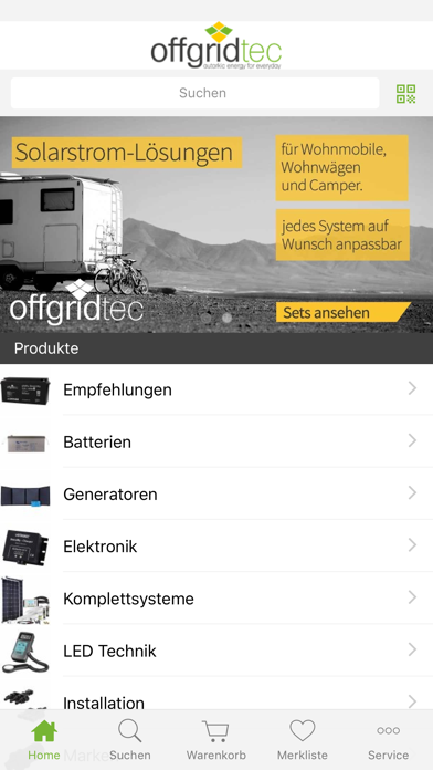 Offgridtec Onlineshop Screenshot 1 - AppWisp.com Offgridtec Onlineshop Screenshot 1 - AppWisp.com
