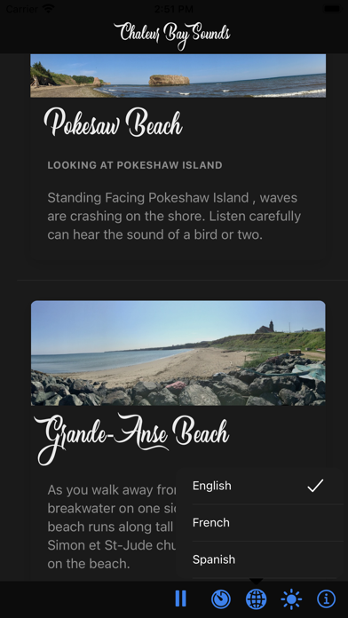 Chaleur Bay Sounds Screenshot