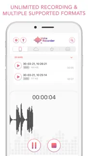 voice recorder+ memo recording iphone screenshot 1