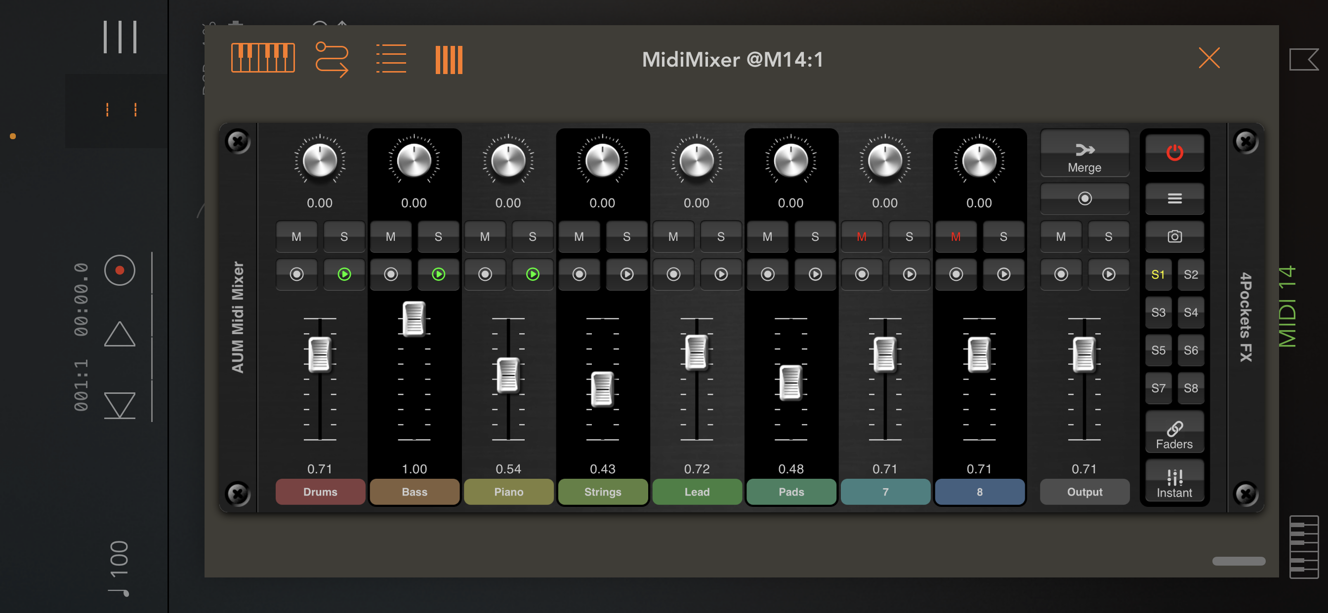 MidiMixer for AUM Auv3 Plugin