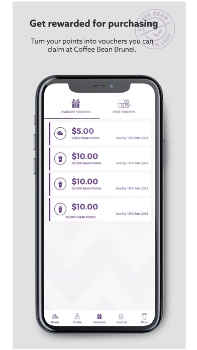 The Coffee Bean Brunei Rewards Screenshot