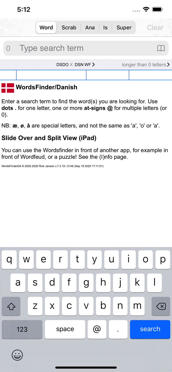 Dansk Words Finder PRO