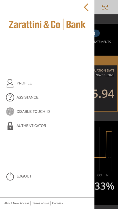 ZarattiniBank e-Banking Screenshot