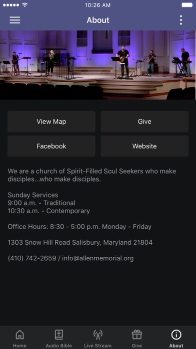 Allen Memorial Baptist Church Screenshot