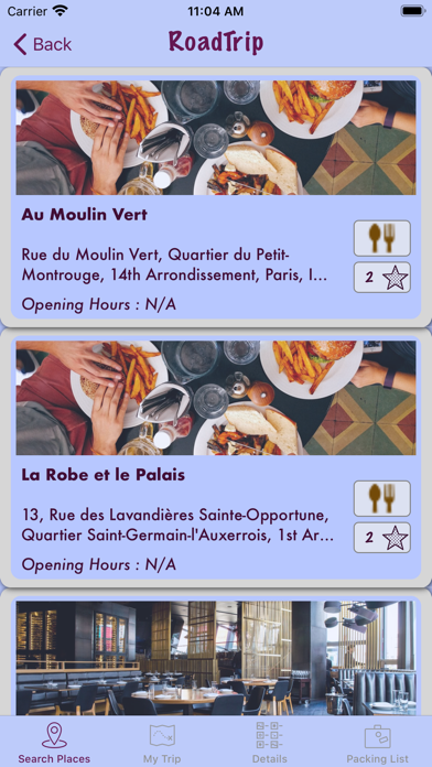 RoadTrip App Screenshot