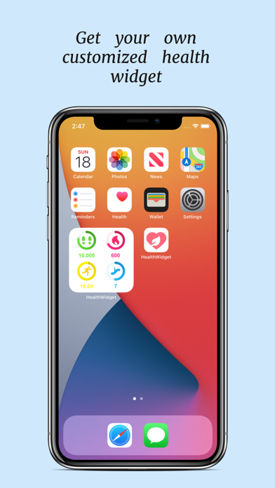Screenshot #1 pour HealthWidget+