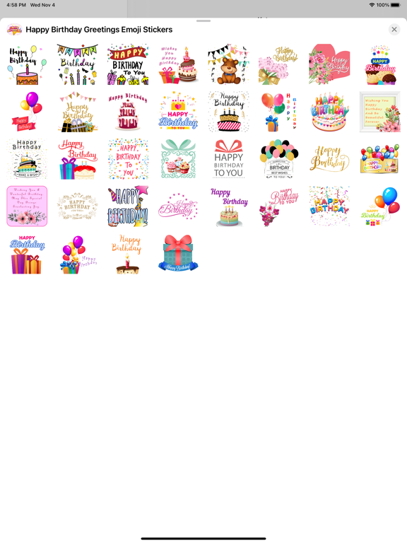 Screenshot #5 pour Wish Happy Bday Emoji Stickers