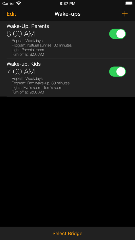 #1. Wake-ups for Philips Hue (iOS) 由: Jean-Francois Hamel