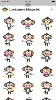 cute monkey stickers hd iphone screenshot 2