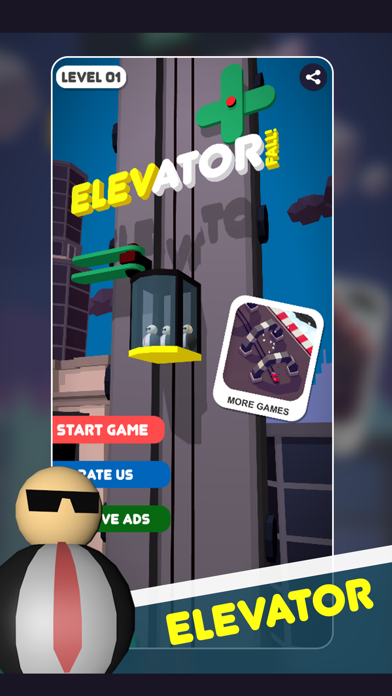 Elevator Fall best casual game Screenshot