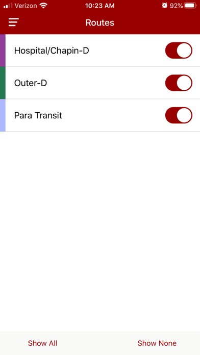 SBU Transit Screenshot