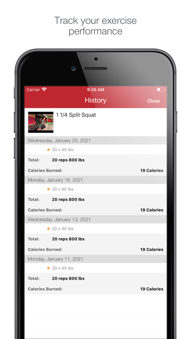 COVAL Fitness Screenshot
