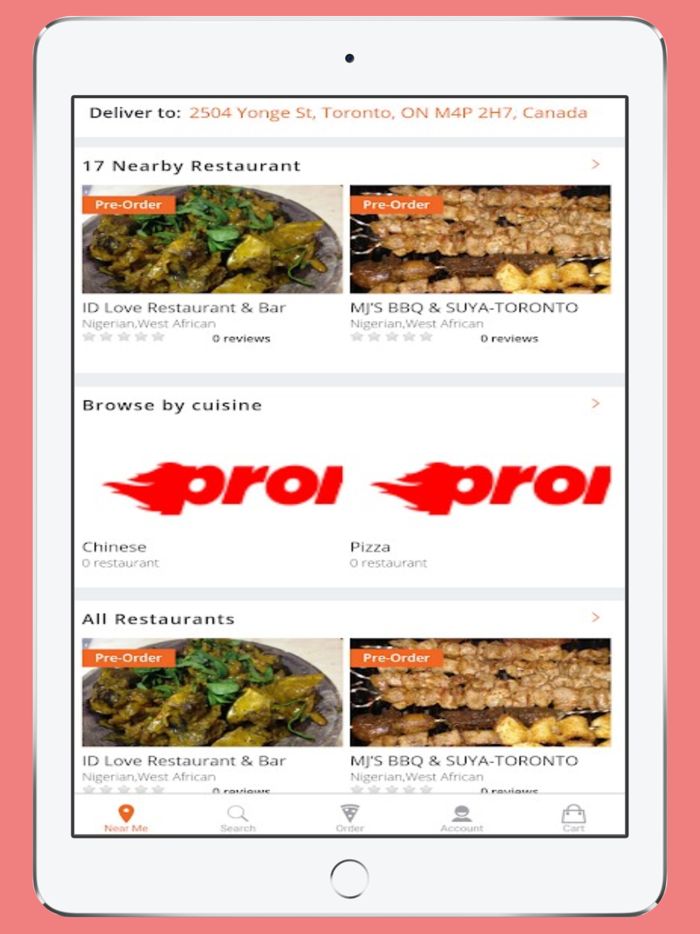 Prompteat  Food Delivery App