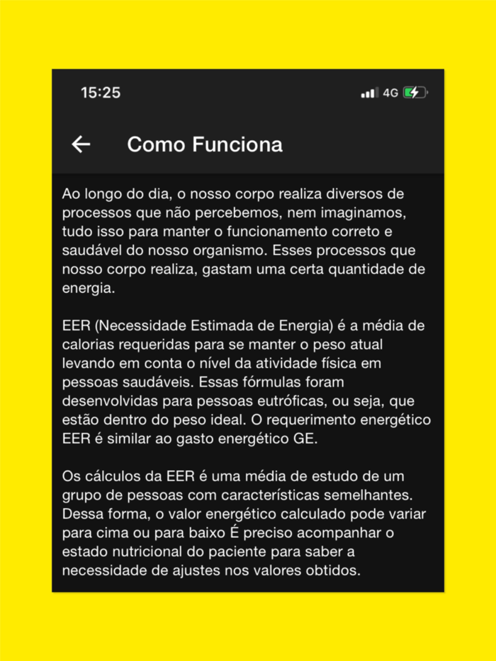 Calorias Diárias and Basal