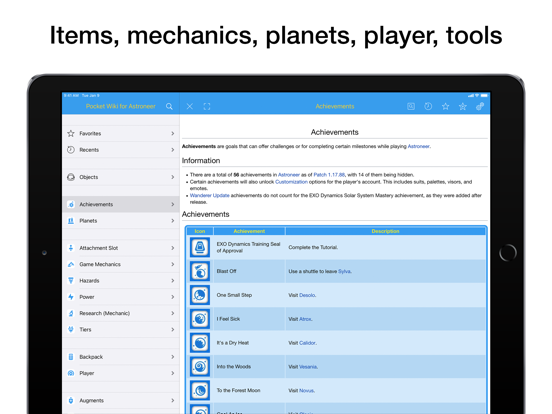 Screenshot #5 pour Pocket Wiki for Astroneer