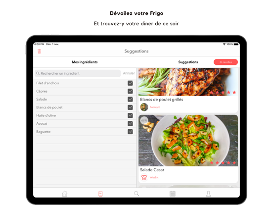 Screenshot #6 pour WizzEat - Recettes du frigo