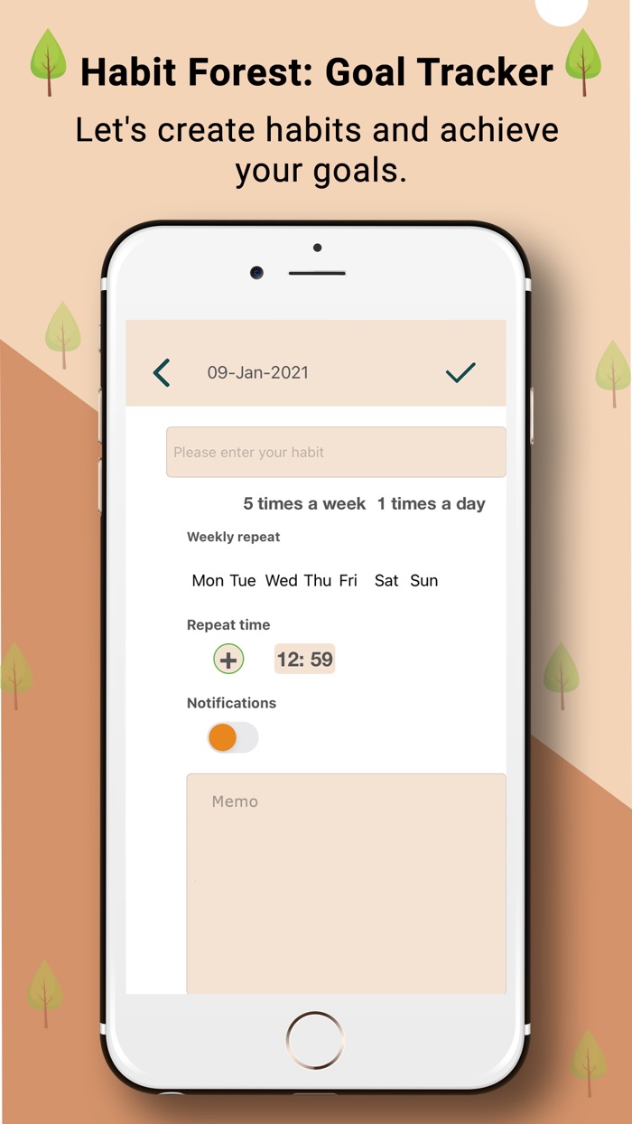 Habit Forest Goal Tracker