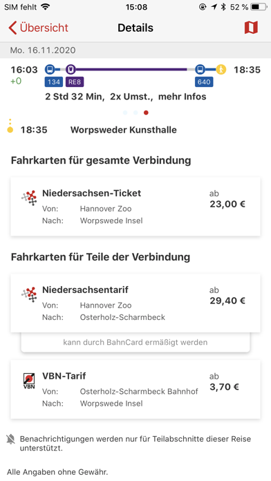 FahrPlaner Screenshot