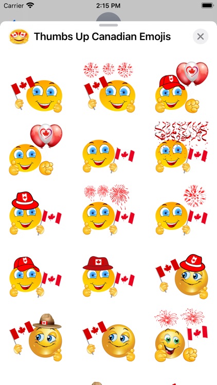 Thumbs Up Canadian Emojis screenshot-6