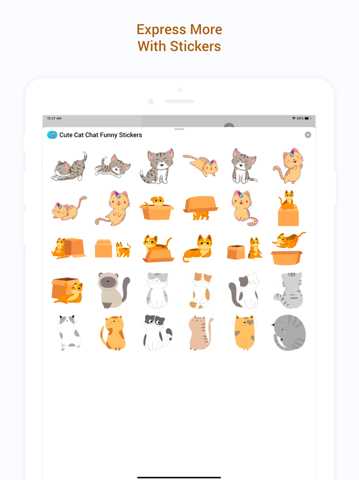 Cute Cat Chat Funny Stickers
