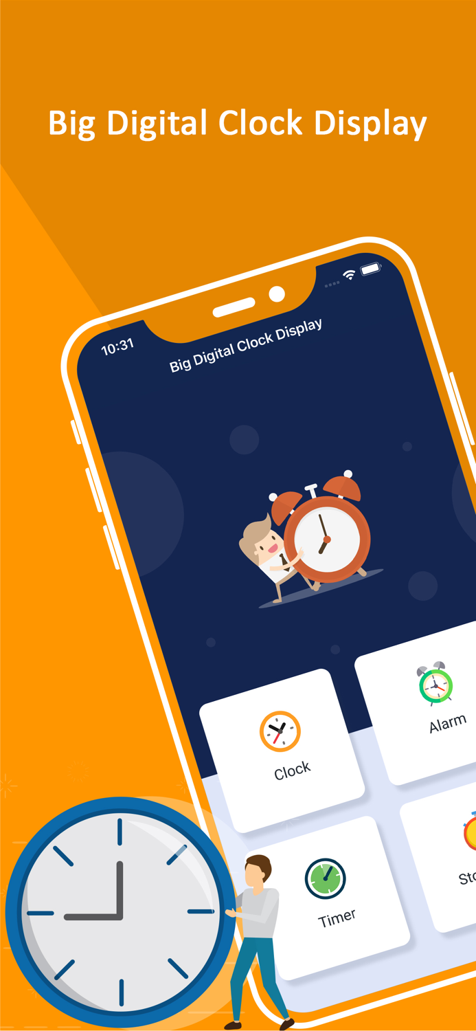 Big Digital Clock Display