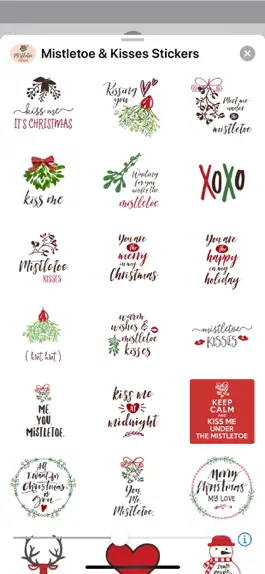 Game screenshot Mistletoe & Kisses Stickers hack