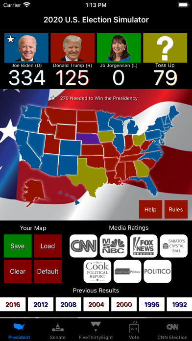 2020 US Election Simulator Screenshot