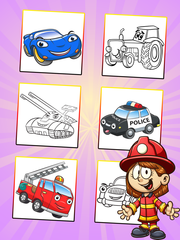 Cars Coloring Pages & Race iPad screenshot 4 - Games app