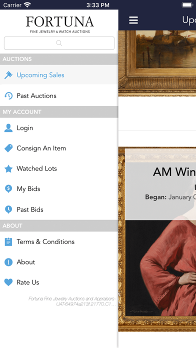 Fortuna Jewelry Watch Auction Screenshot