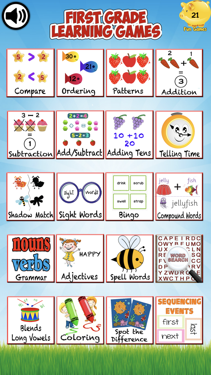 First Grade Kid Learning Games