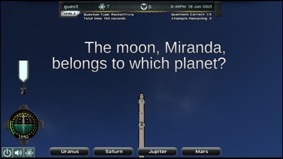 Intergalactic Rocket Trivia Screenshot