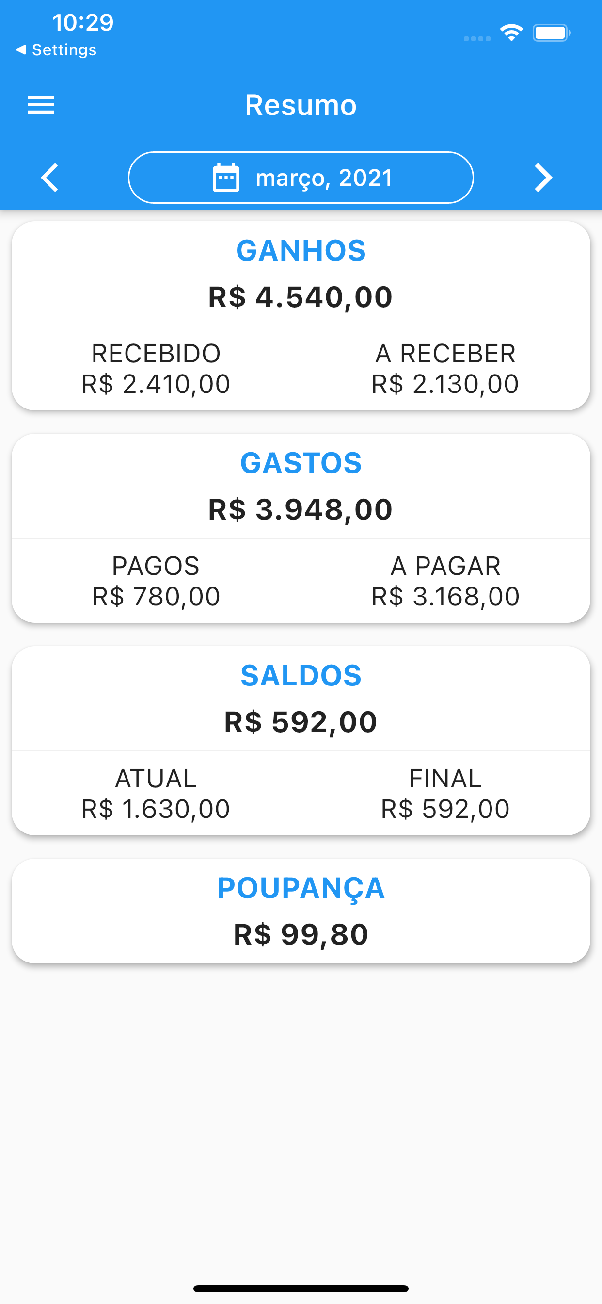 Minhas Contas