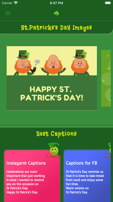 St. Patrick's Day Images Cards Screenshot