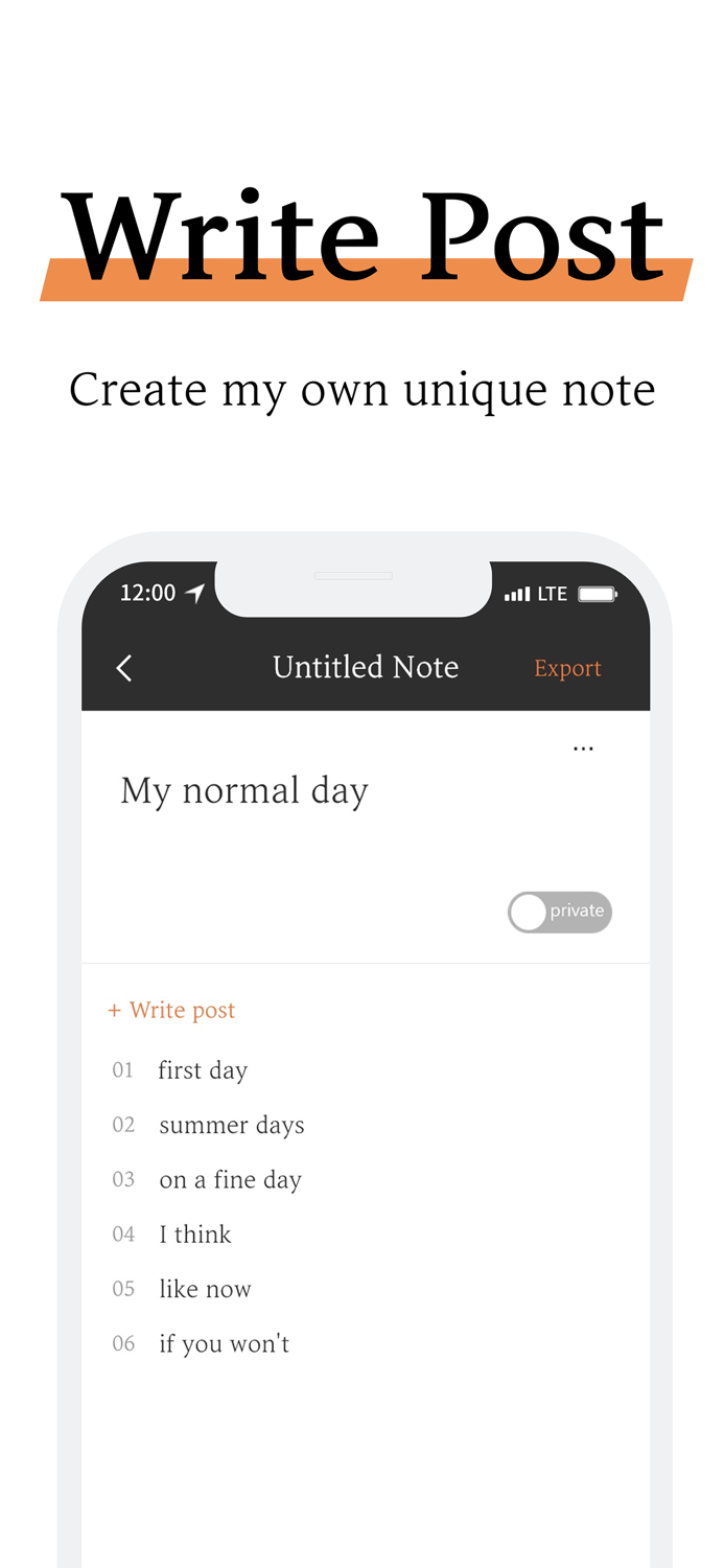 Untitled Note - memo writing