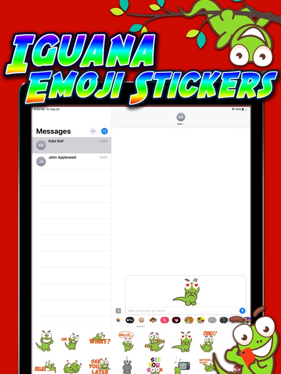 Screenshot #5 pour Iguana Emoji Stickers
