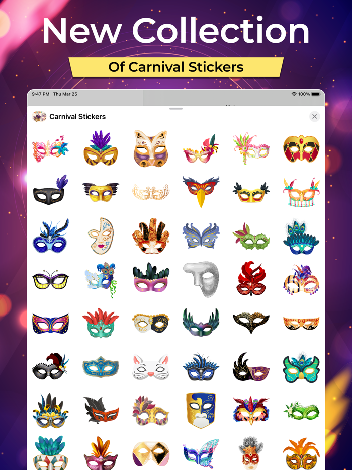 Carnival  Mask Stickers