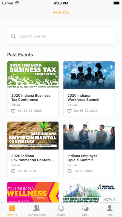 Indiana Chamber Conferences Screenshot