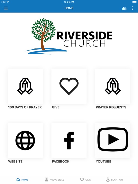 Riverside Church Sebastian iPad screenshot 1 - Lifestyle app