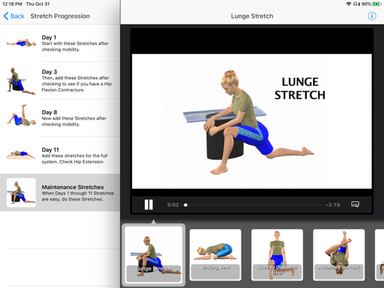 Stretch For Pain Relief Lower iPad screenshot 7 - Health & Fitness app