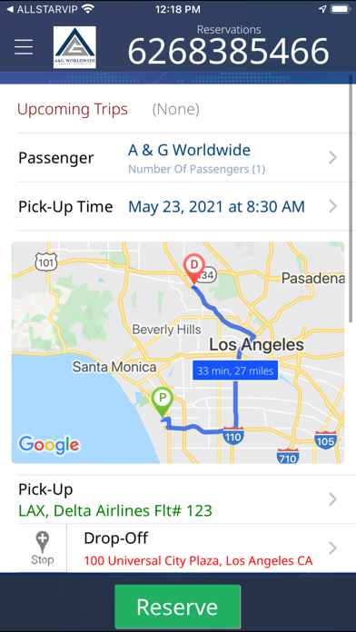 Book a Limo – A&G WWC Services Screenshot