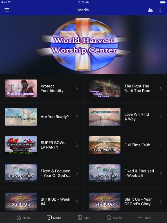 World Harvest Worship Center iPad screenshot 2 - Lifestyle app