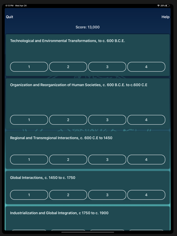 Screenshot #6 pour iScore5 AP World History
