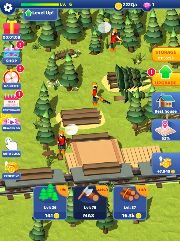 Screenshot #4 pour Lumber Mill Idle Farm: Offline