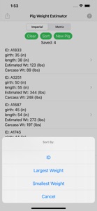 Pig Weight Estimator screenshot #5 for iPhone