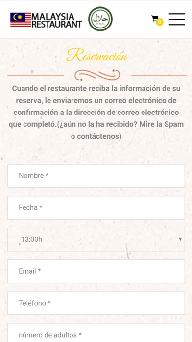 Restaurante Malaysia Screenshot